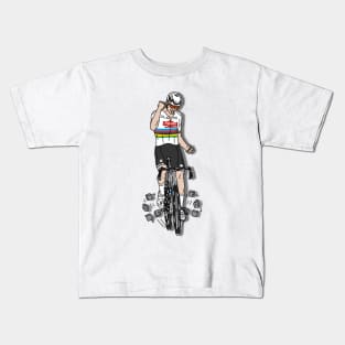 M Van Der Poel Paris Roubaix Champion Kids T-Shirt